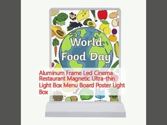 Алюминиевая рама с светодиодным киноресторан Магнитная сверхтонкая световая коробка Меню Доска Плакатная световая коробка