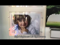 OEM Ультратонкая висячая акриловая кристаллическая светодиодная рекламная световая коробка