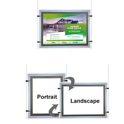 Купить CE Light Box Ad Real Estate Hanging Backlit Ultra Thin Crystal Light Box Дисплей 5,76 Ватта Производство в сети