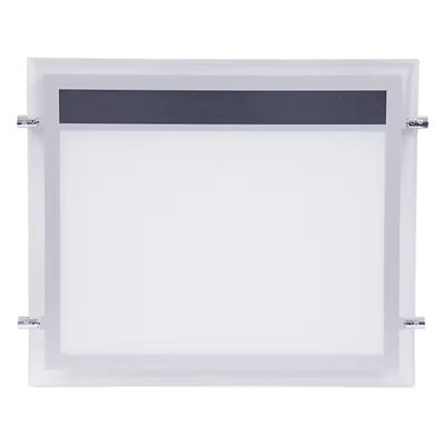SMD LED Crystal Light Box Серебряный рекламный неонный ящик 2835 LED полоса акриловая панель