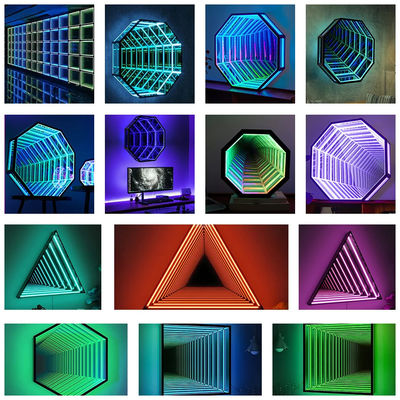 3D зеркало неоновый знак 220V меняющий цвет неоновый знак для развлекательной зоны