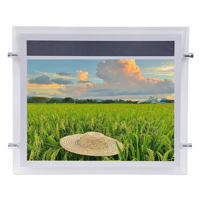 SMD LED Crystal Light Box Серебряный рекламный неонный ящик 2835 LED полоса акриловая панель